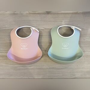 Soft Bib Set - Pink and Green